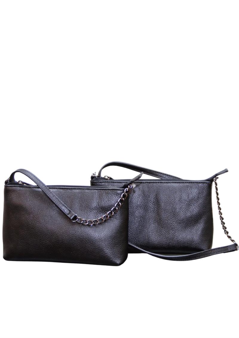 M - Bolsa tiracolo com Alçar em Detalhes Metal