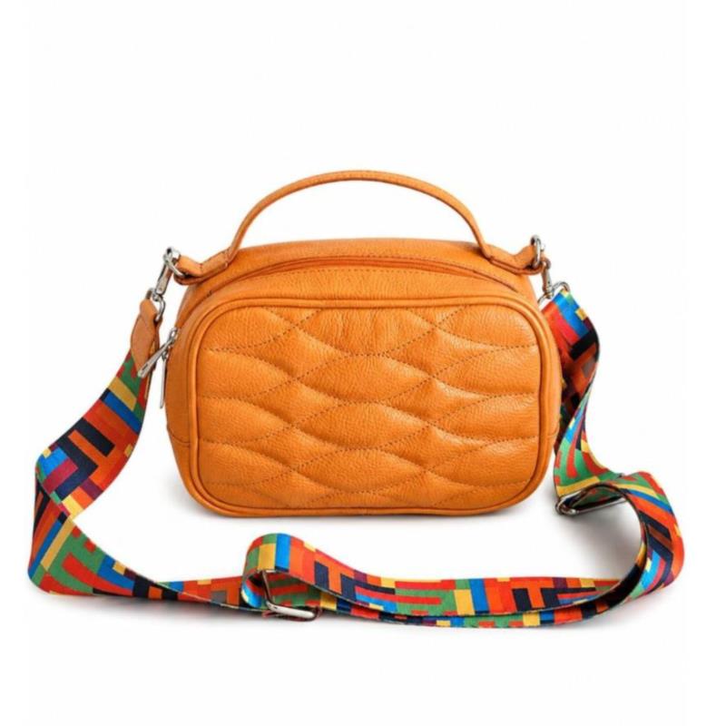 Bolsa Transversal Couro Floater e Matelasse