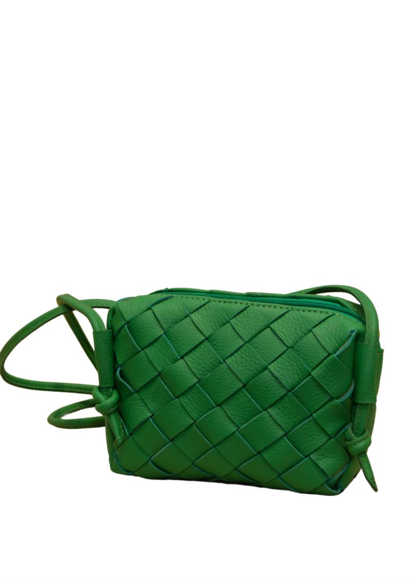 Bolsa Pequena trançada no Couro Floater