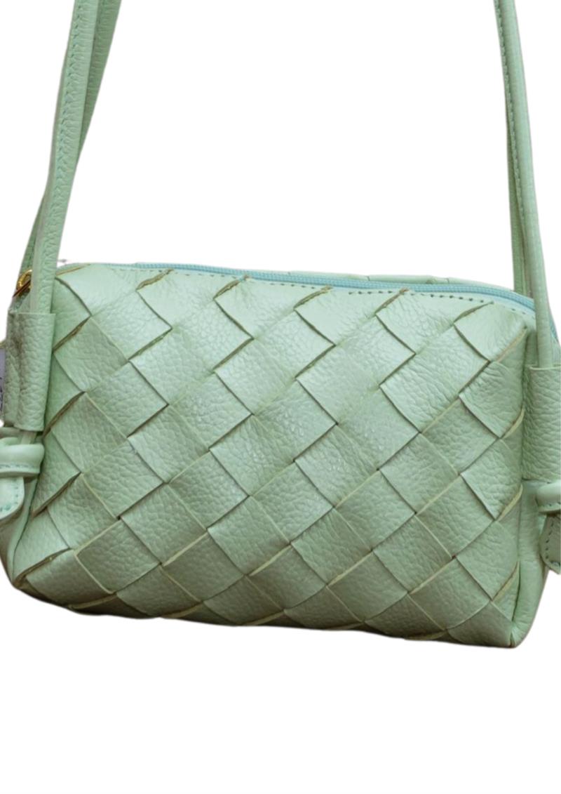 Bolsa Pequena trançada no Couro Floater
