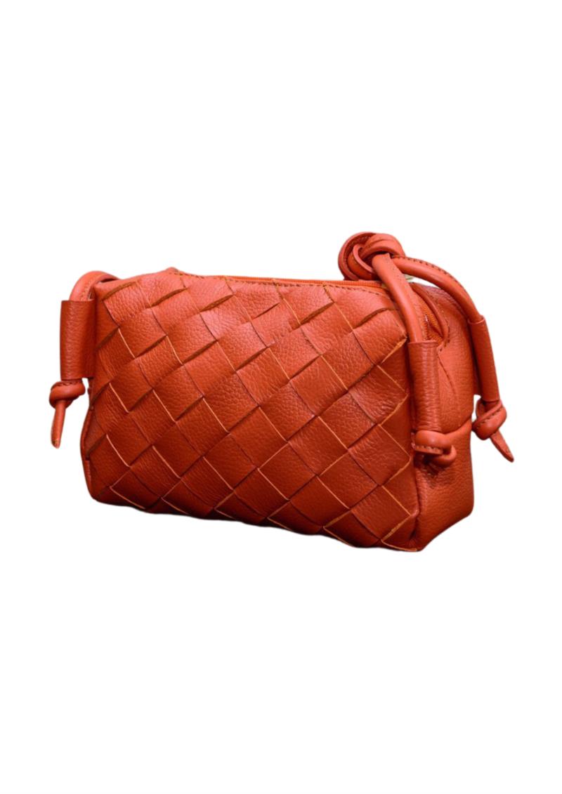 Bolsa Pequena trançada no Couro Floater