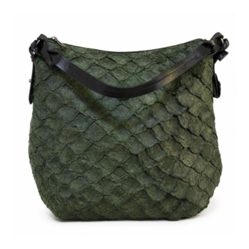 Bolsa couro pirarucu 