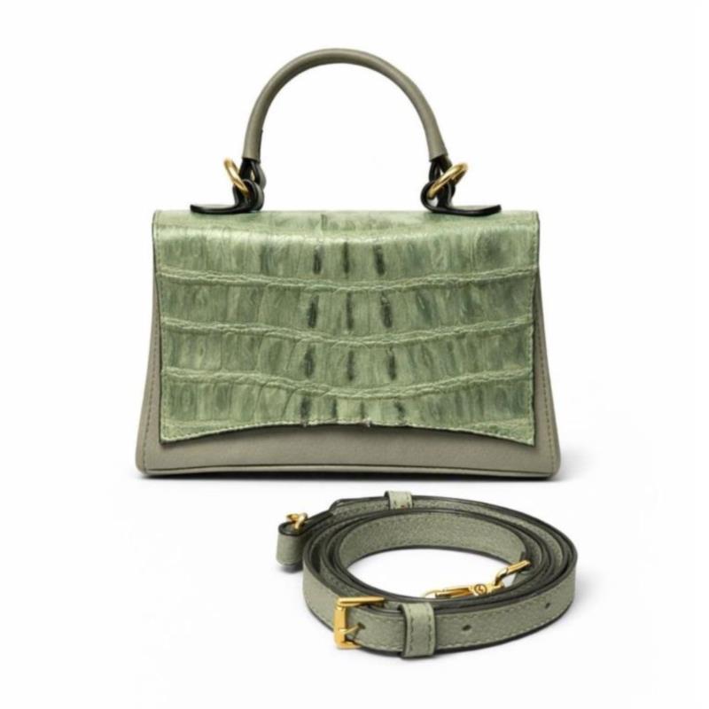 BOLSA COURO LEGÍTIMO JACARÉ