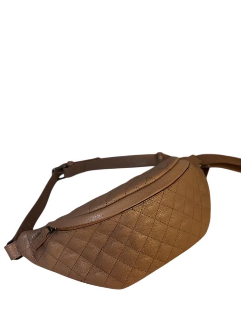Bolsa pochete couro legítimo matelasse 