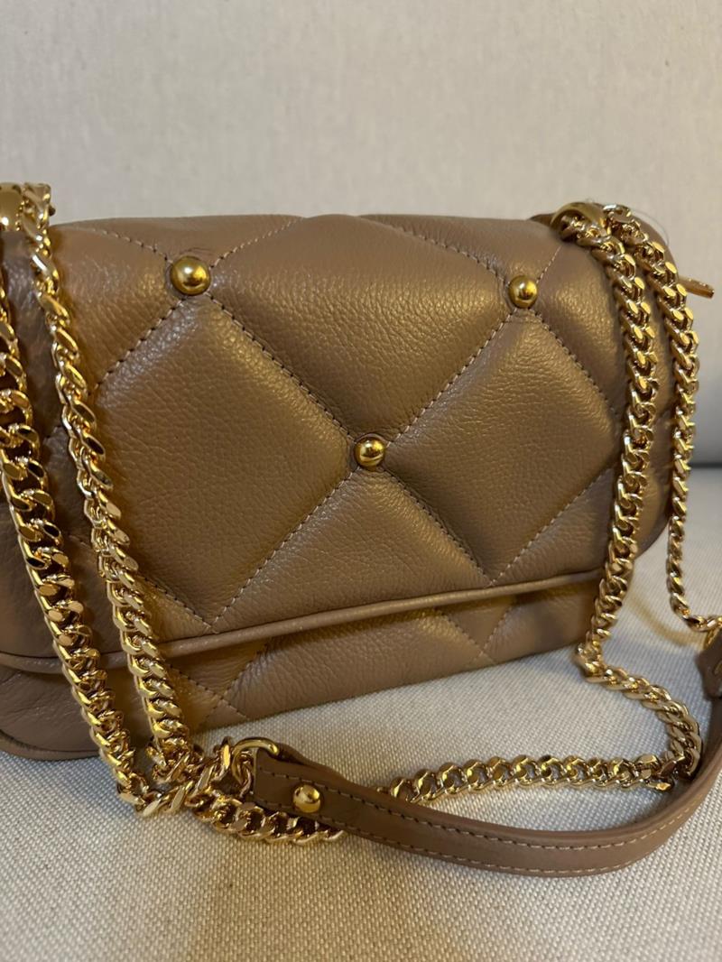 Bolsa couro legítimo pontos 