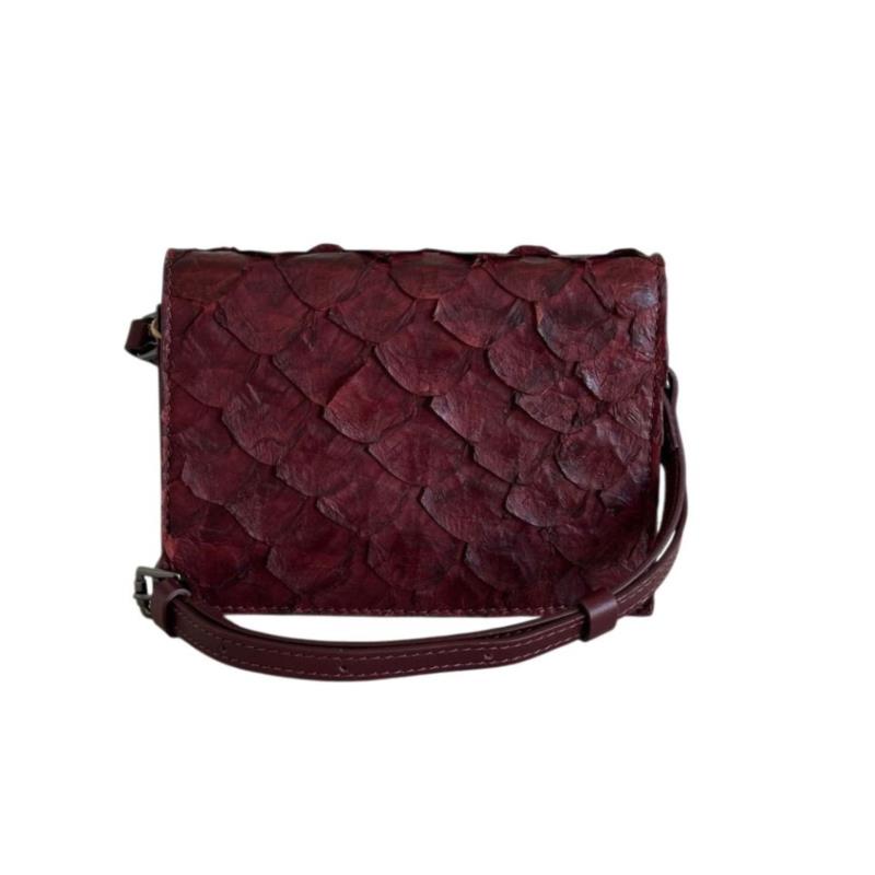 Bolsa couro pirarucu 