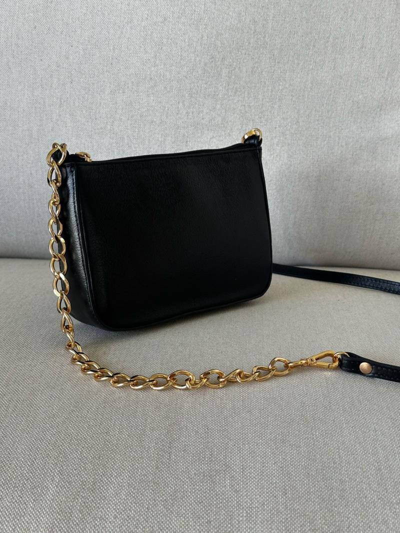Bolsa Pequena Couro Cristal Preta